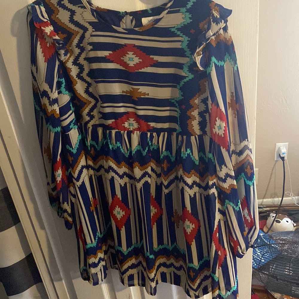 Aztec patterned dress